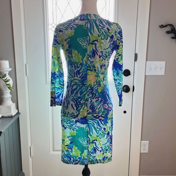 Lilly Pulitzer Riva Dress Brilliant Blue Wade & Sea Size Small Like New - Picture 4 of 13
